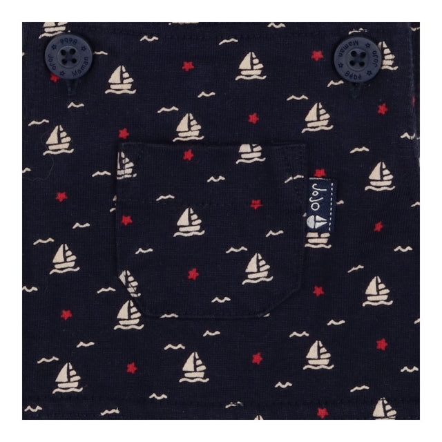 Dungarees navy with sailboats