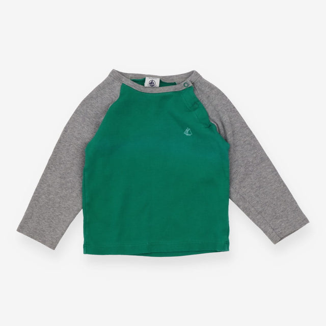 T-Shirt Long Sleeve Green and Grey
