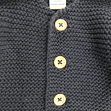 Cardigan navy knit wooden buttons