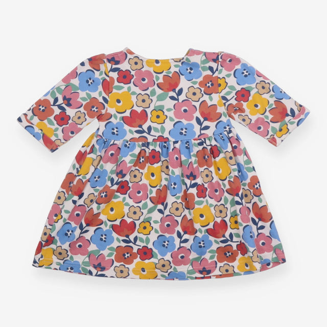 White Tunic with Colourful Flowers