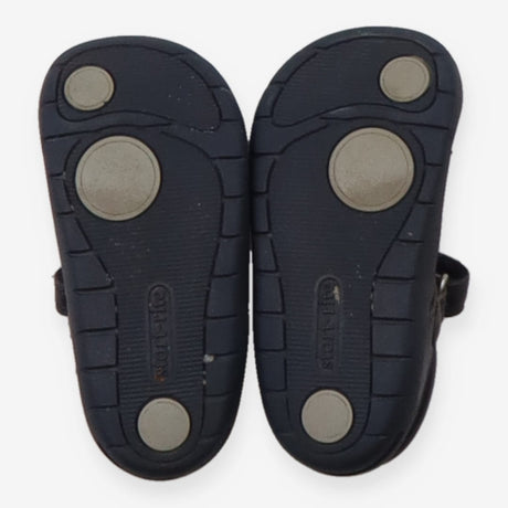 Shoes Velcro Navy Blue with Flowers