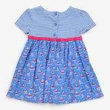 Summer dress blue with boats