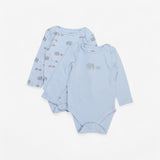 Blue elephant bodysuits 2pcs