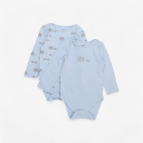 Blue elephant bodysuits 2pcs