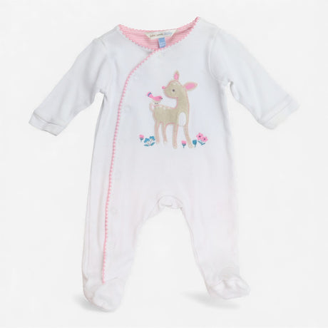 Applique fawn sleepsuit