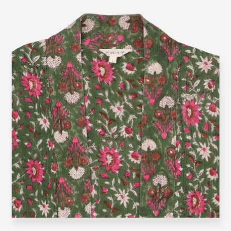 Floral Organic Cotton Longline Open Cardigan