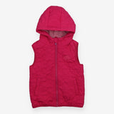 Gilet Hooded Pink Stegosaurus Quilted