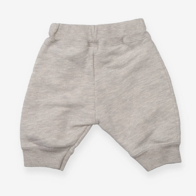 Grey joggers with burgundy boat