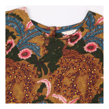 Dress Green Multi Floral Paisley Printed Long Slee