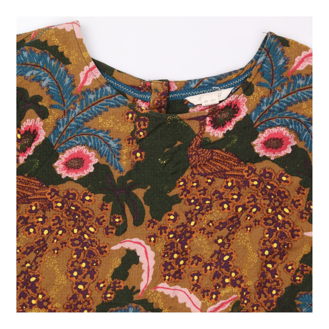 Dress Green Multi Floral Paisley Printed Long Slee
