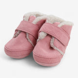 Pram shoes pink fleece lined