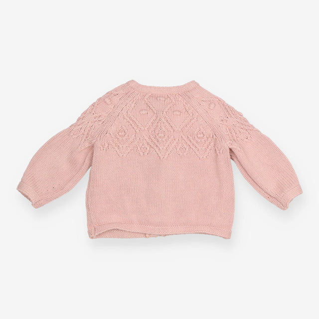 Dusty Pink Knit Cardigan 