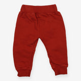 Jogger Rust Orange with Bear face on Knees