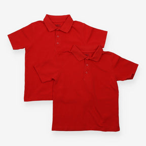 2 pack red polo shirts