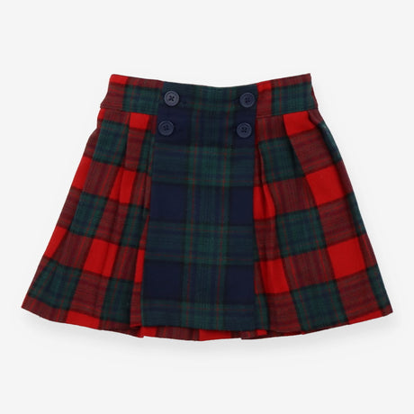 Skirt red green check kilt