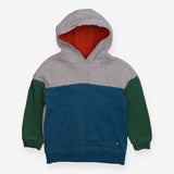 Hoodie blue grey and green