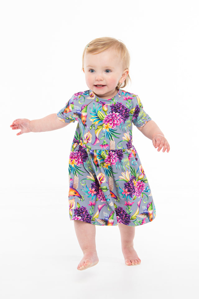 Skater Dress Lilac Hummingbird