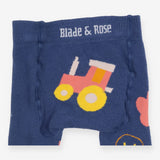 Leggings knit navy tractor owl sheep bee