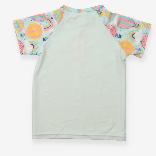 Happy Nappy Rash Vest Pink Hot Air Balloon