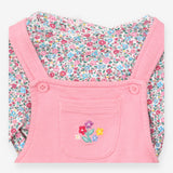 Outfit pinafore pink rabbits and T-shirt long slee