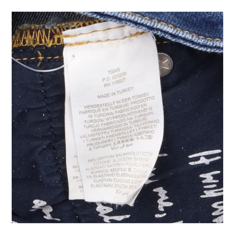 Denim Shorts Dark Wash Turn Up Hem Stretch