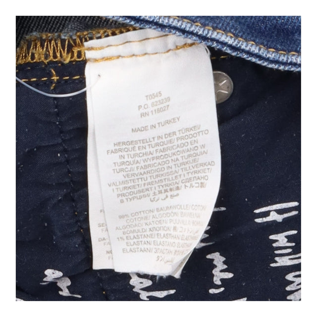 Denim Shorts Dark Wash Turn Up Hem Stretch