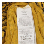 Short Sleeve Jersey Top – Mustard & Blue Fan Print