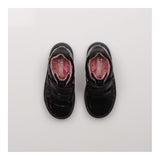 Shoes black patent double velcro