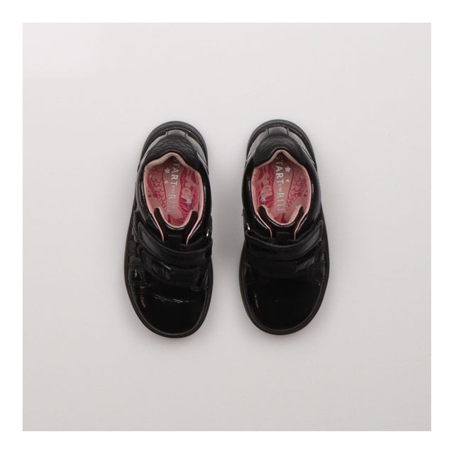 Shoes black patent double velcro