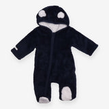 Pramsuit Blue Fleece with Cream Star Lining 