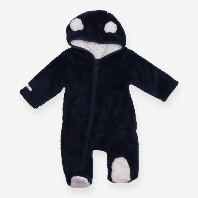 Pramsuit Blue Fleece with Cream Star Lining 