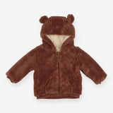Brown Fleece Hoodie with Ears