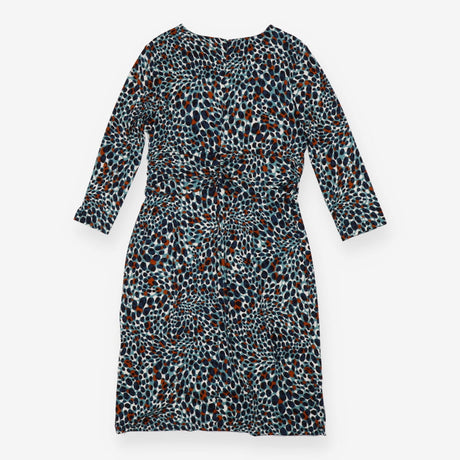 Dress blue and orange abstract