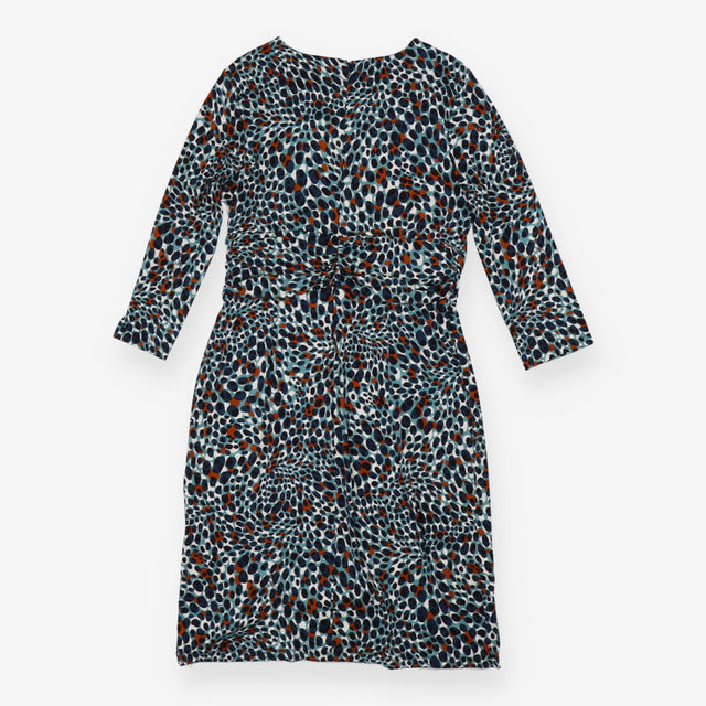 Dress blue and orange abstract