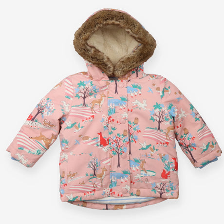 Coat pink deer and friends in woods 3 in 1
