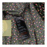 Midi Dress Black Ditsy Floral Lace Detail