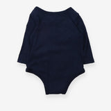 Tee LS bodysuit navy Levi logo envelope neck