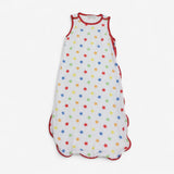 Sleeping Bag Muslin White Colourful Stars 1 Tog
