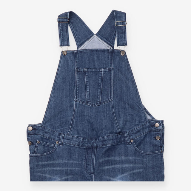 Denim Dungarees Maternity Overalls Stretch Side Pa
