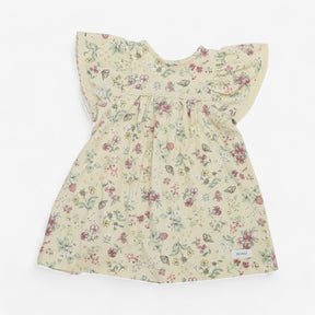 Pale Yellow Butterfly Dress