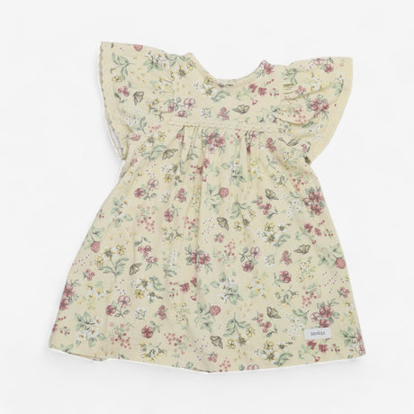 Pale Yellow Butterfly Dress