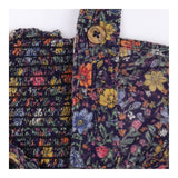  Dark Floral Smocked Quilted Wide 