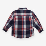 Shirt long sleeve red blue check