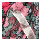 Midi Dress Floral Long Sleeve V Neck Viscose
