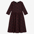 Jersey Dress Navy Berry Floral