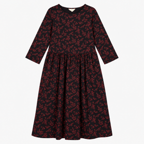 Jersey Dress Navy Berry Floral