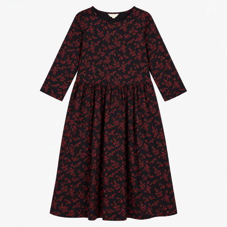 Jersey Dress Navy Berry Floral