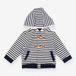 Hoodie navy white duffle front