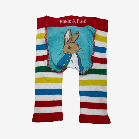 Primary stripe peter rabbit knit leggings