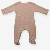 Romper knit pink stripe